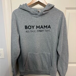 Gray Boy Mama Hoodie